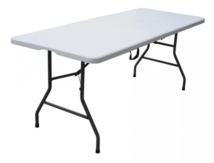 White 6' Rectangular Folding Table