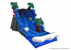 18' Malibu Splash Dual Lane Water Slide