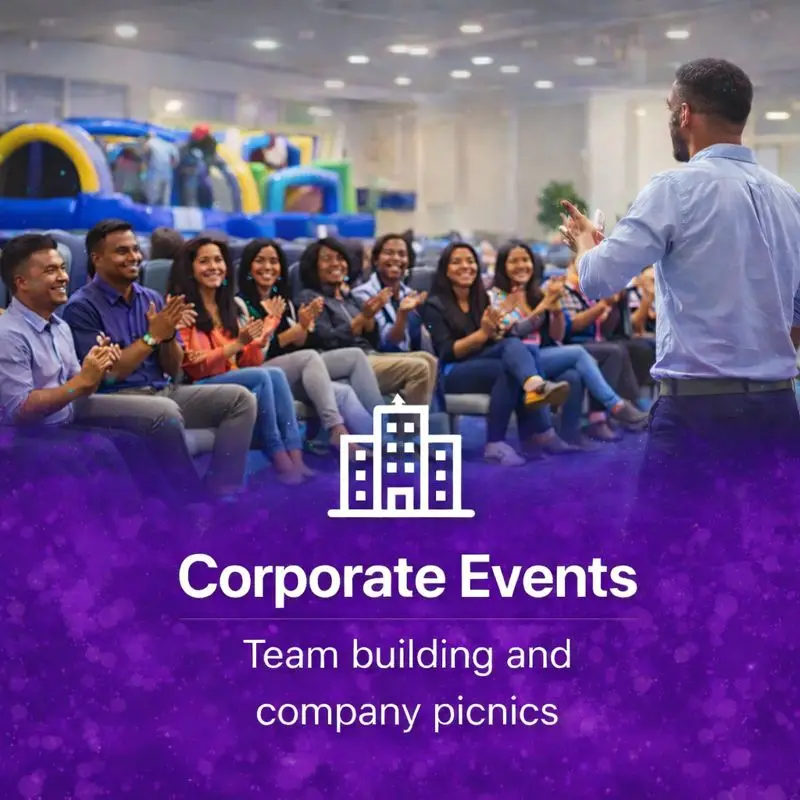 Corporate bounce house rentals in Atlanta for team building and company picnics