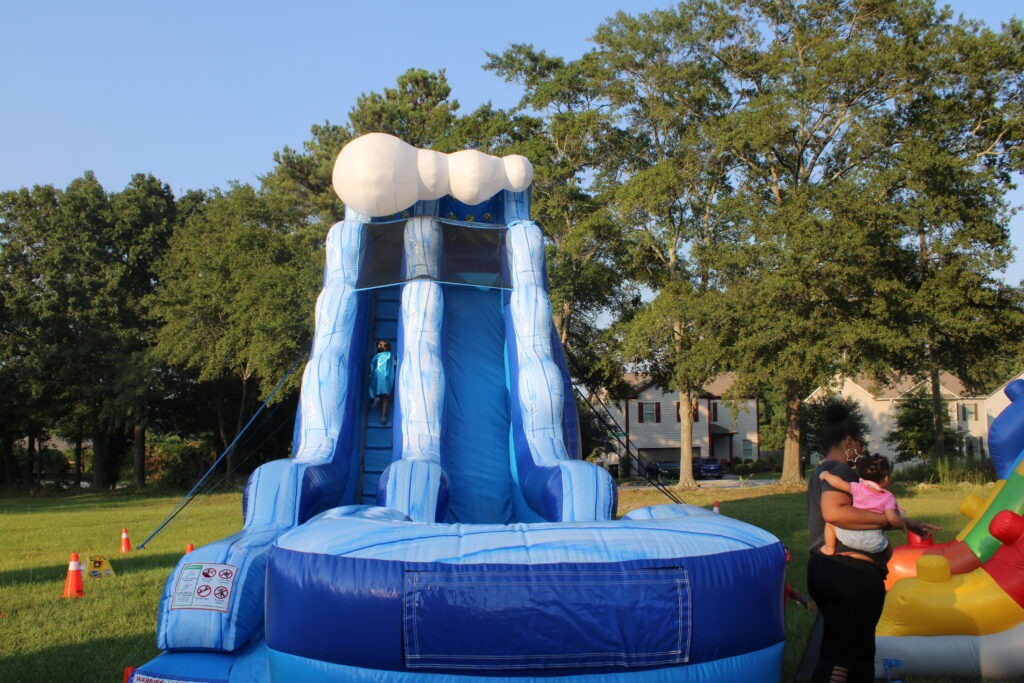School field day inflatable water slide for students in Atlanta GA