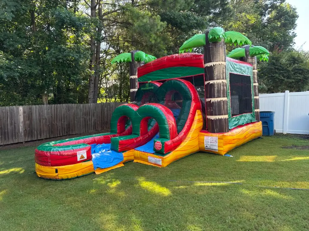 Tropical bounce house rentals in Decatur by Marques Amusement Company