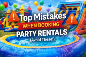 Top mistakes when booking party rentals with bounce houses and water slides in Atlanta
