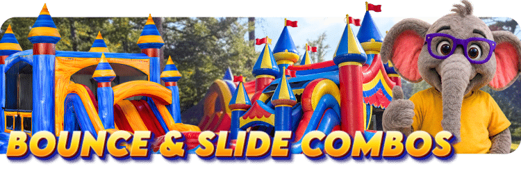 Explore bounce and slide combo rentals from The Marques Amusement Company