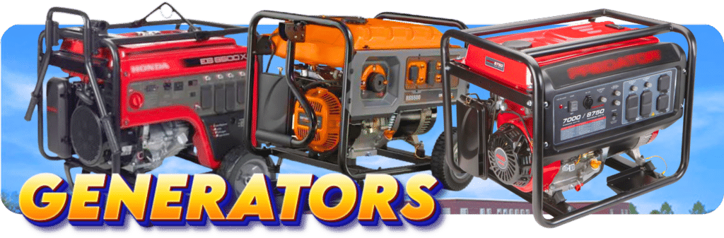 Generator rentals from The Marques Amusement Company